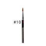 BQAN Pure Kolinsky Round Sharp Nail Tool Metal Handle #8-#14UV Gel Carving Pen Liquid Powder DIY Painting Nail Acrylic Brush
