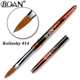 BQAN #2-#22 Acrylic Brush Rose Gold Nail Art Brush Wooden Handle Gel Builder Manicure Brush Drawing Tools