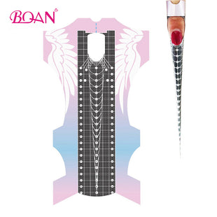 New Design 200pcs Best Quality Long Nail Form with Aluminum Foil Customize Stilleto Nail form