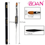 BQAN 1 Pc Dual-end Acrylic #12 Nail Art Gel Brush Extension Builder Nail Stainless Pusher Tool UV Gel Remove Spatula Stick