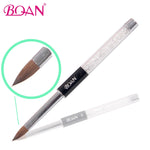 BQAN Retail 1 Pc 10# Kolinsky Sable Nail Art Brush Acrylic Brush Manicure Art Tool Metal Handle with Rhinestones