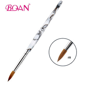 BQAN 1 Pc Acrylic Nail Art Brush #8 Manufacturer Direct Kolinsky Sable Hair Nail Art Brush Acrylic Nail Paint Beauty Brush Tool