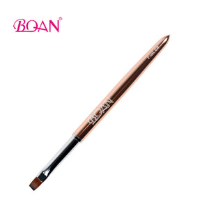 BQAN New Design Rose Gold Nylon hair Metal Handle Nail Art Gel Liner Brush